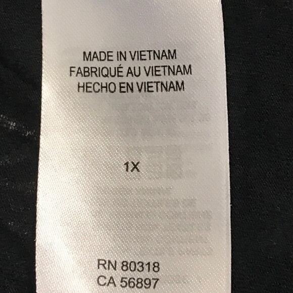 Lucky Brand Blouse  Top 1X One X Womens Boho Peasant Style Three Quarter Sleeve - Picture 8 of 10